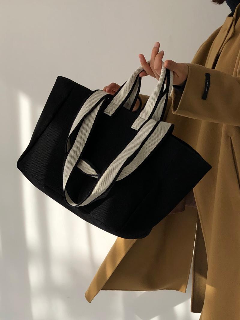 Handtasche 2023 neuer Trend große Kapazität Mode Umhängetasche einfache College Canvas Tasche Hersteller Großhandel_voghion.com