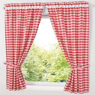European fashion simple curtain cross-border e-commerce Nordic simple plier fabric webbing curtain (two curtains)