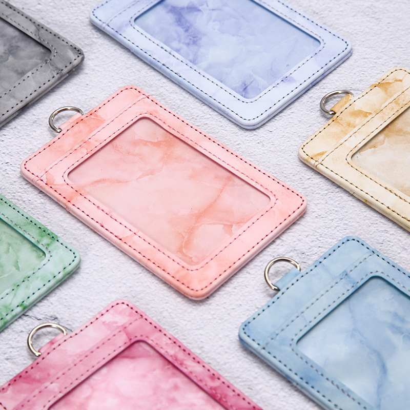 Kimbers Work Card Card Card Case Hanging Rope Bank Work Card Chest Card Certificate Card Case Hanging Card Leather Case Factory Card Case