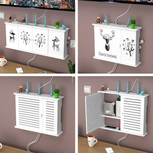 Creative punch-free wall storage rack TV set-top box rack wall-mounted bedroom living room router storage box wholesale