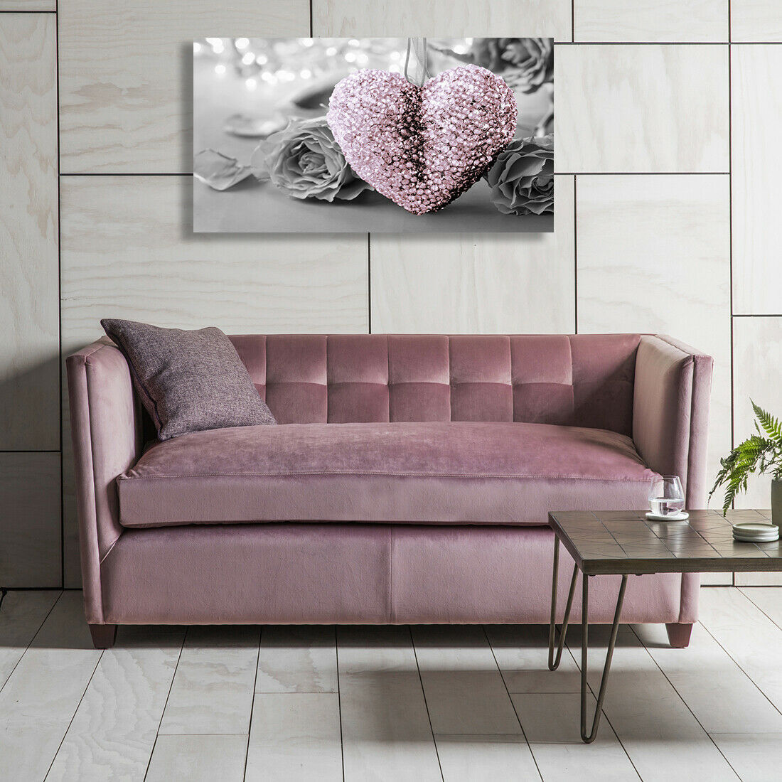Juchuang High Definition Spray Painting Oil Painting Wall Decoration Painting Single Pink Love Painting Home Hanging Painting Cross-border Supply