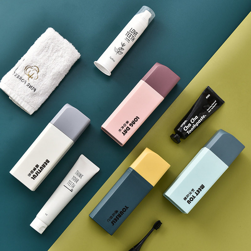 Portable Toothbrush Box Toothbrush Box Gargle Cup Toothpaste Box Simple Creative Gargle Cup Student Travel Set Gargle Cup
