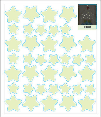 Wholesale new small stars fluorescent stickers luminous stickers DIY casual stickers luminous wall stickers 0033