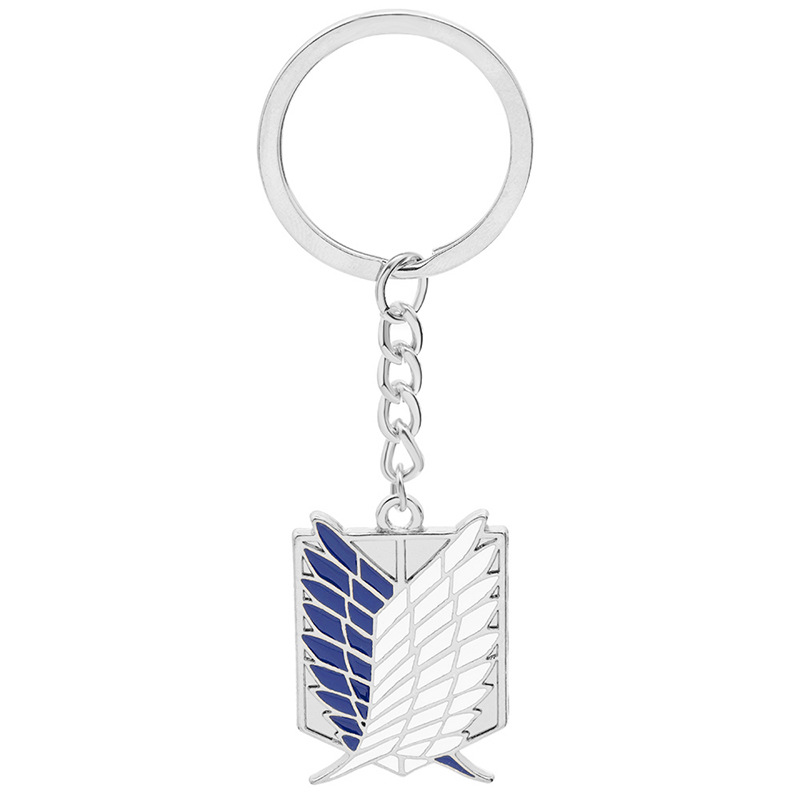 AliExpress Amazon New Cartoon Keychain Attack Giant Investigation Corps Logo Keychain Wholesale