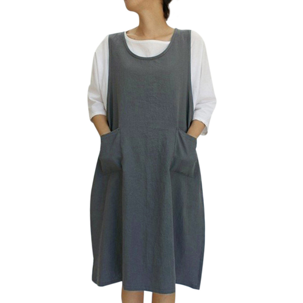 Fashion 2021 spring cross-border supply of national style retro women's cotton round neck large pendulum dress manufacturers wholesale