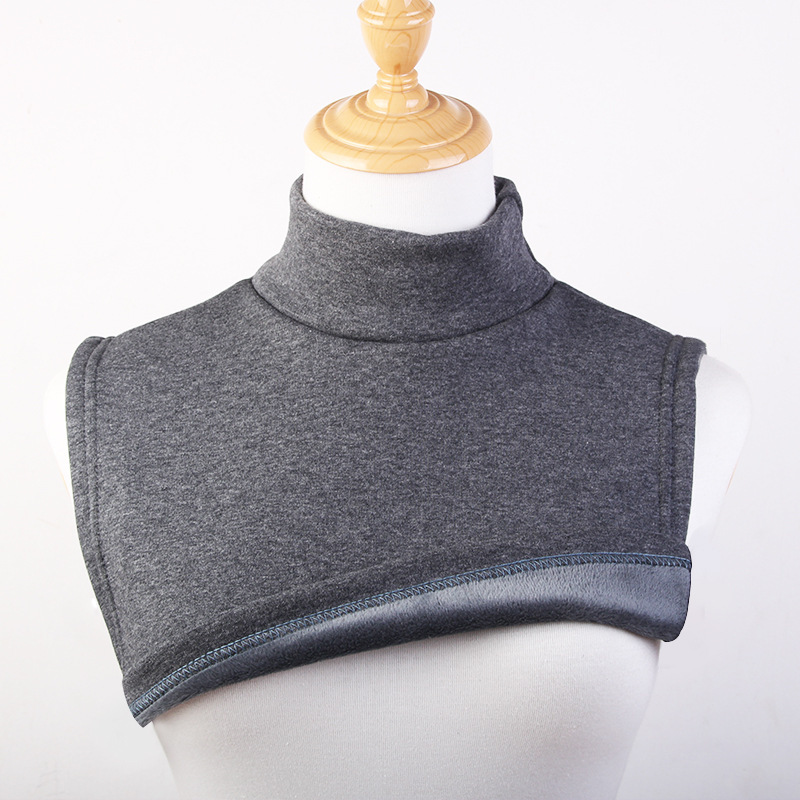 Winter Cotton Knitted Semi-high Collar Fake Collar Adult Velvet Thickened Warm Pullover Scarf Unisex Fake Collar
