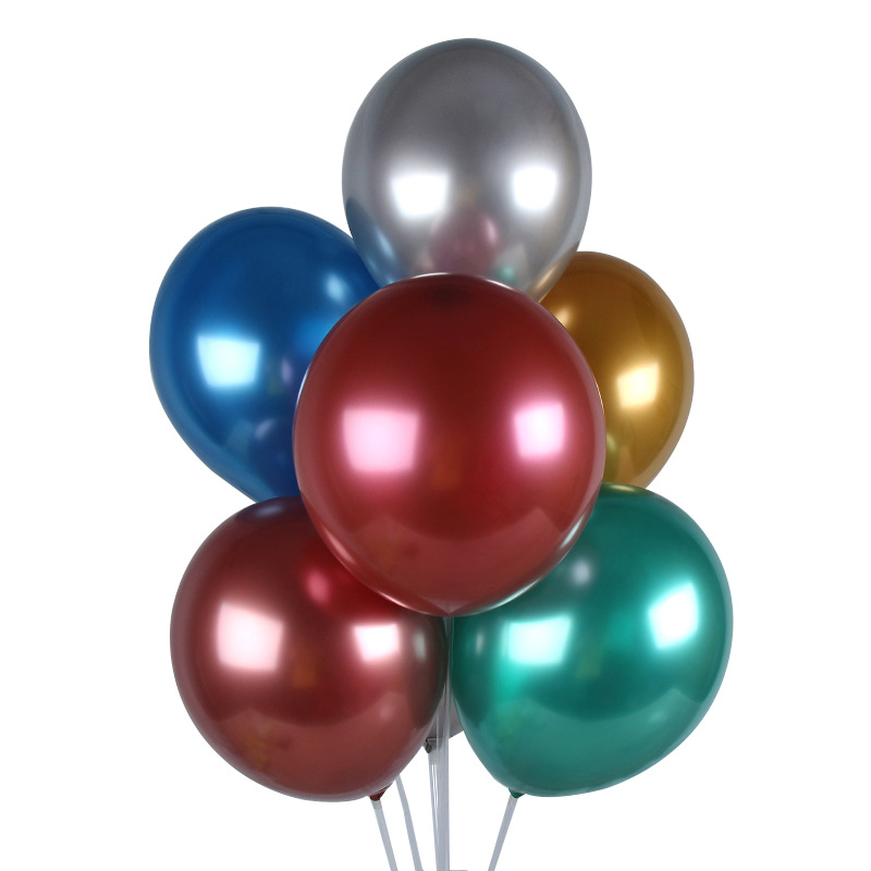 Net red 1.8g round metal balloon wedding wedding room decoration balloon proposal birthday party chrome metal balloon