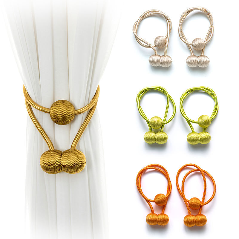 Cross-border modern simple punch-free magnet curtain buckle factory direct creative DIY curtain strap in stock