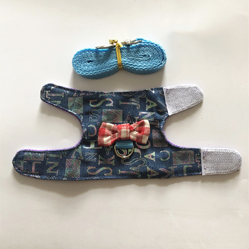 Small pet chest strap Totoro traction rope ferret rope squirrel chest strap Dutch pig out traction rope Rabbit Rope