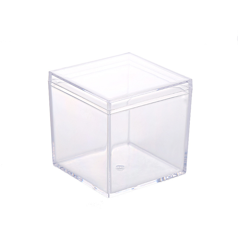 Transparent Plastic Box 5.5 Acrylic Square Box Food Blind Box Candy Packaging Box Stationery Parts Storage Box