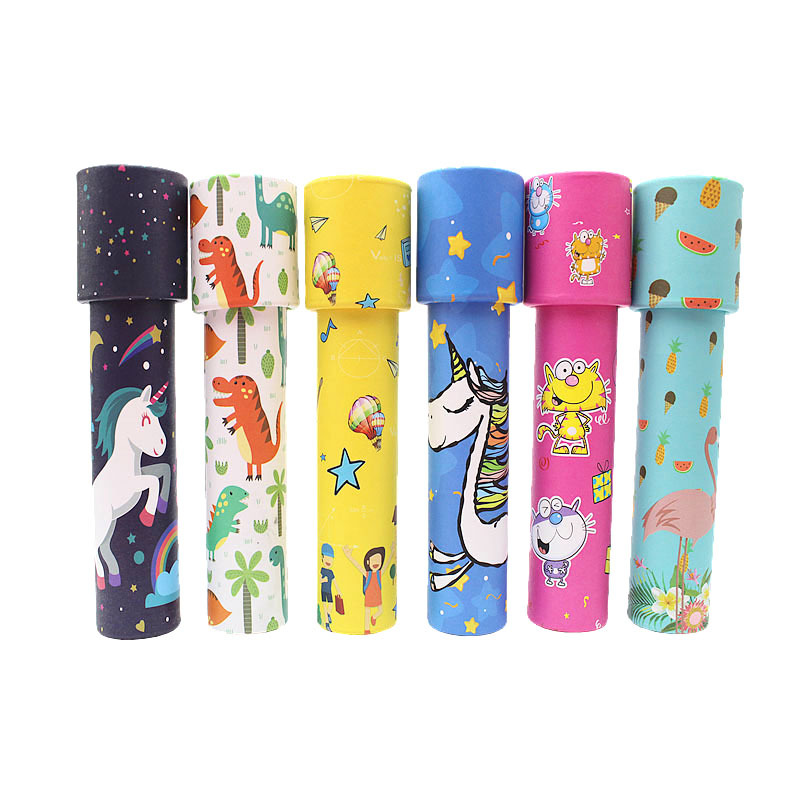 Rotatable paper kaleidoscope small size children science and education toys kaleidoscope kindergarten students final graduation gift
