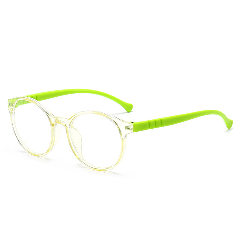 新款儿童防蓝光眼镜 时尚轻巧护目镜 圆形儿童平光眼镜架批发