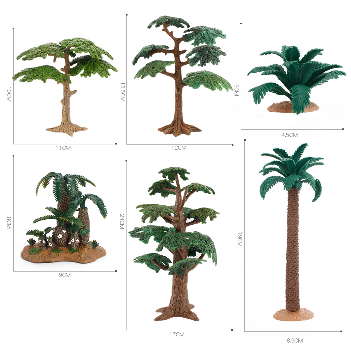 Factory wholesale simulation trees creative dinosaur animal micro landscape diy handmade sand table plant tree ornaments model