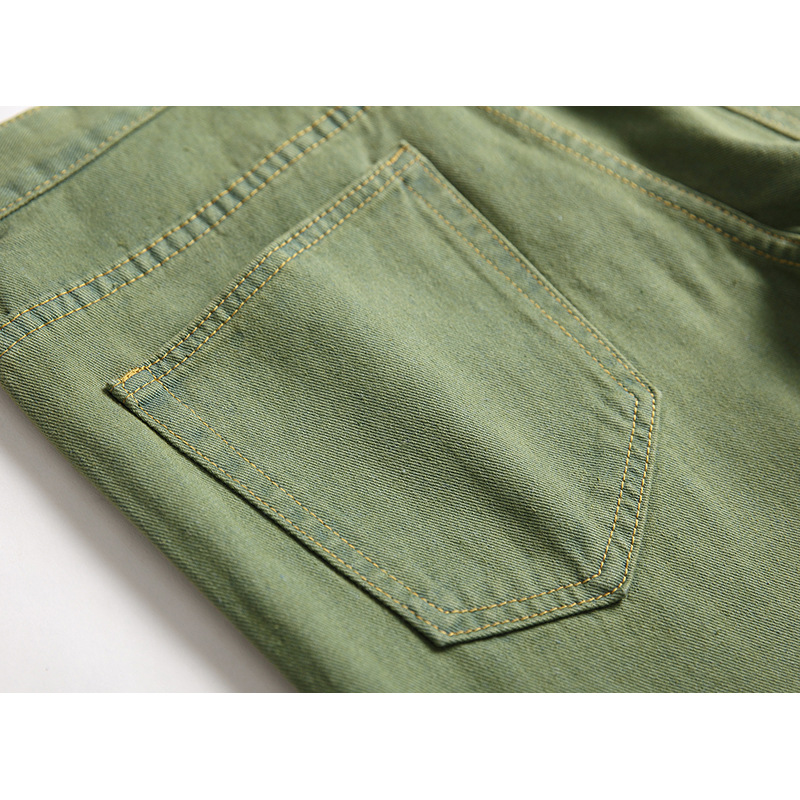 Manufacturer in stock supply men's jeans Army Green jeans men's European and American cross-border plus size straight jeans