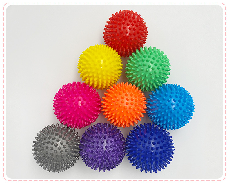 Children's sense of PVC barbed ball massage acupoint color grip ball pointed fascia yoga fitness ball hedgehog laundry ball