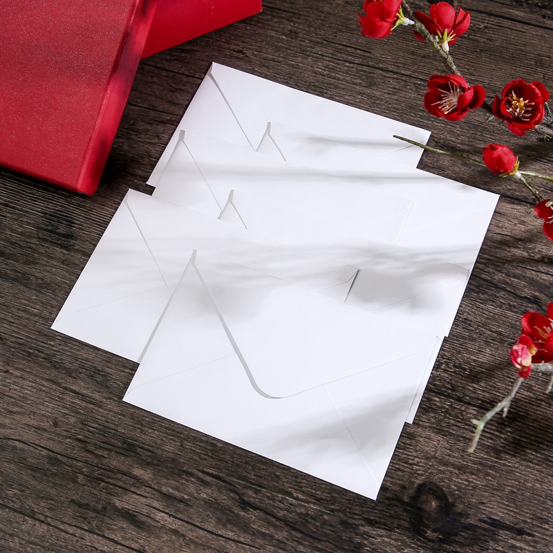B6 solid color envelope white western greeting card card storage envelope with glue cross-border Amazon hot sale