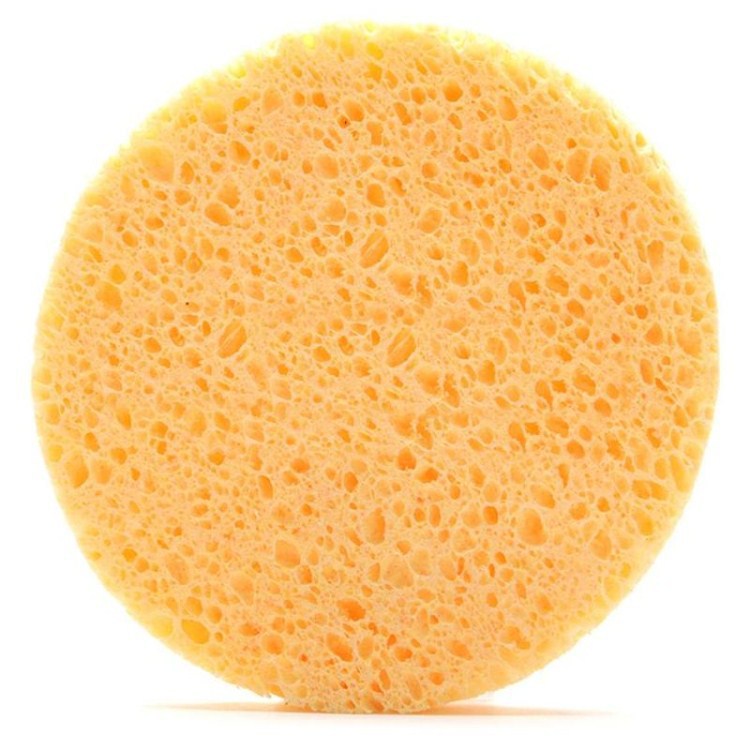 Wood pulp cotton foam factory sponge wood pulp cotton powder puff cellulose face cleaning sponge OPP bag