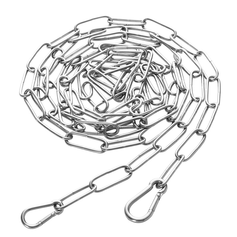 Stainless Steel Clothes Chain Long Ring Clothes Line 304 Bold Clothes Hanging Chain Wardrobe Storage Multifunctional Hanging Hook