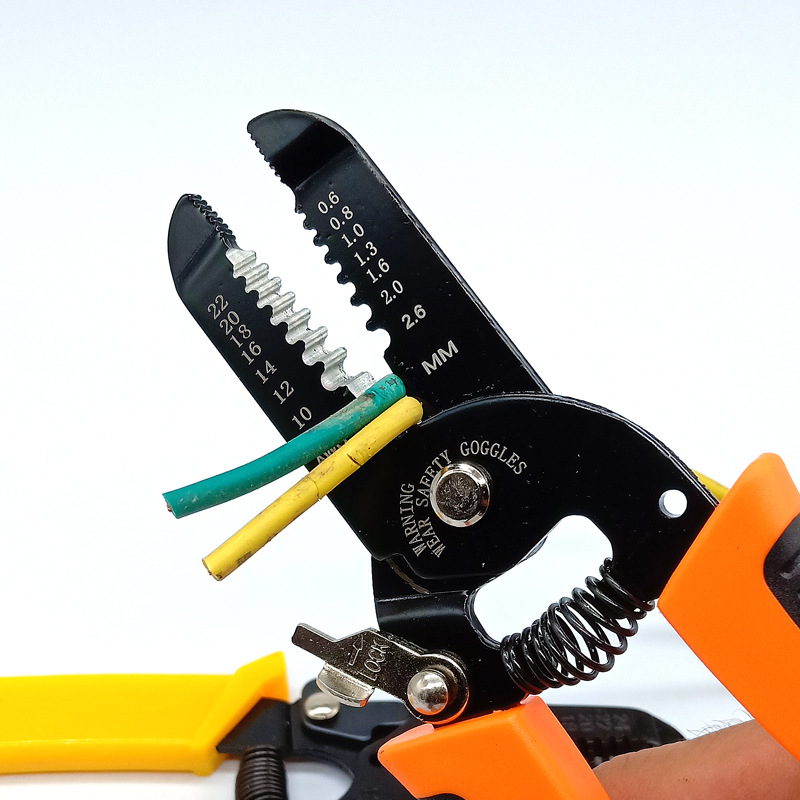 Manual 7-inch wire stripper labor-saving 50# steel reliable quality electrical scissors shear pressure wire clamp
