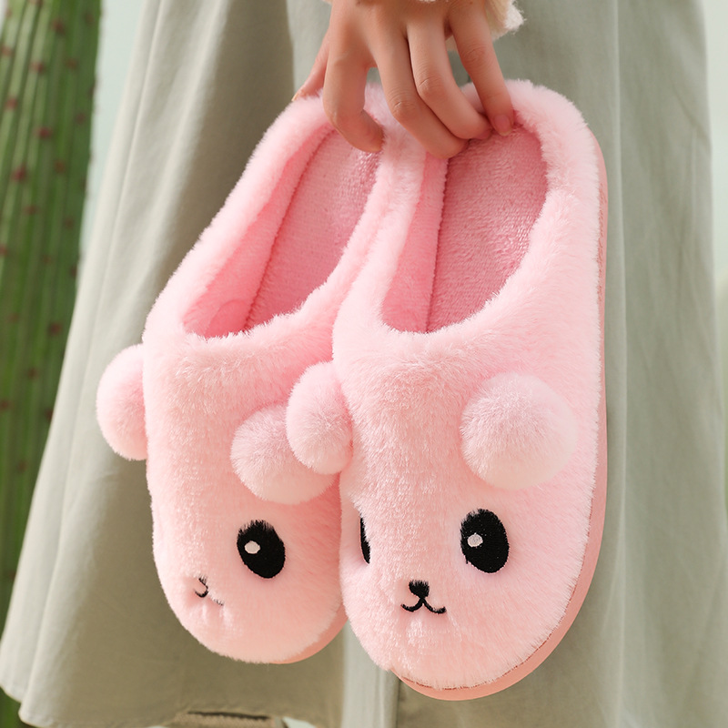 Cotton Slippers Women's Winter Home Warm Indoor Non-slip Thick Bottom Household Cute Moon Men's Cotton Slippers Autumn and Winter