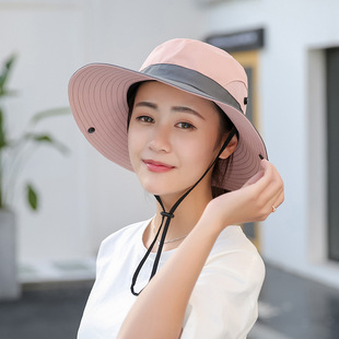 Summer Women's Sun Hat Outdoor Mountaineering Hat Sunscreen Fisherman Hat Travel Sun Hat Casual Breathable Big Brim Hat