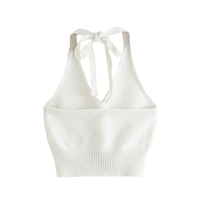 Internet celebrity summer elegant bar disco camisole women's inner sexy halter backless short outer top fashion
