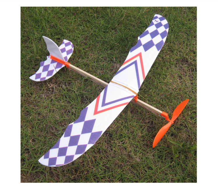 Small Lei niao rubber band power aircraft model aircraft model two-wing aircraft rubber band power aircraft factory wholesale