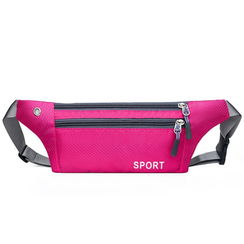 Fashion men's and women's sports waist bag ultra-thin close-fitting fitness waterproof waist bag leisure shoulder bag construction site mobile phone bag wholesale