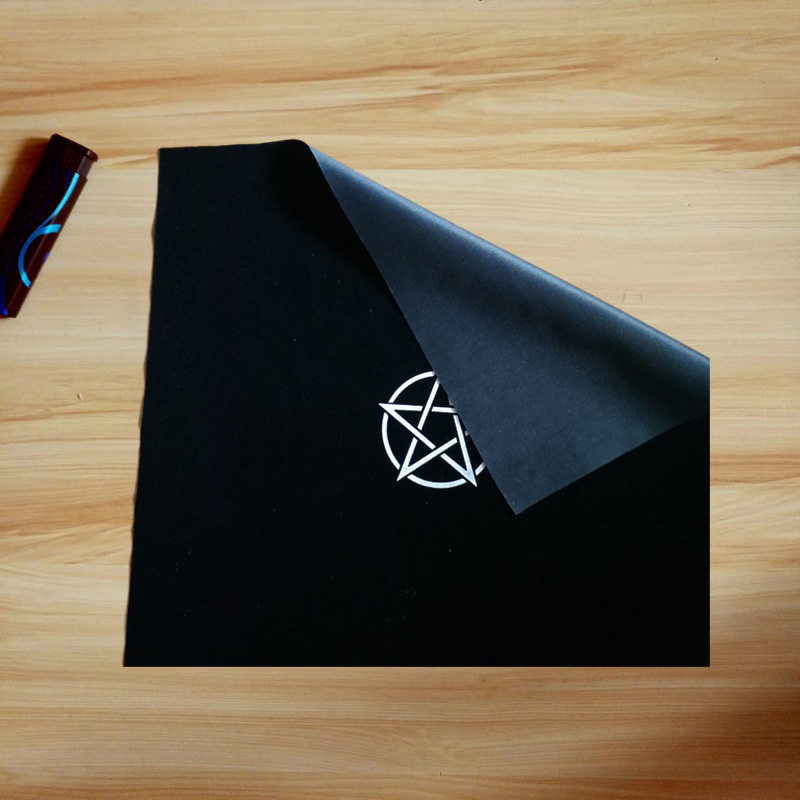 Spot tarot pentagram black purple flannel tablecloth table mat carlo bag table game