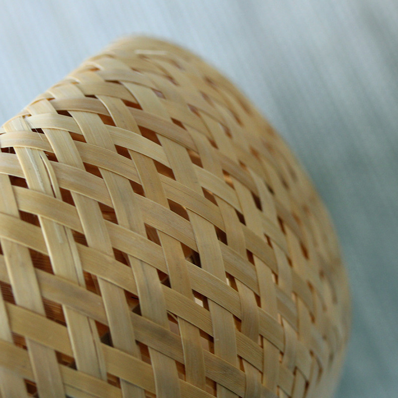 Bamboo Small Bamboo Basket Double Layer Hollow Small Mini Box Bamboo Packaging Box Creative Fleshy Flower Pot Bamboo Tea Pot