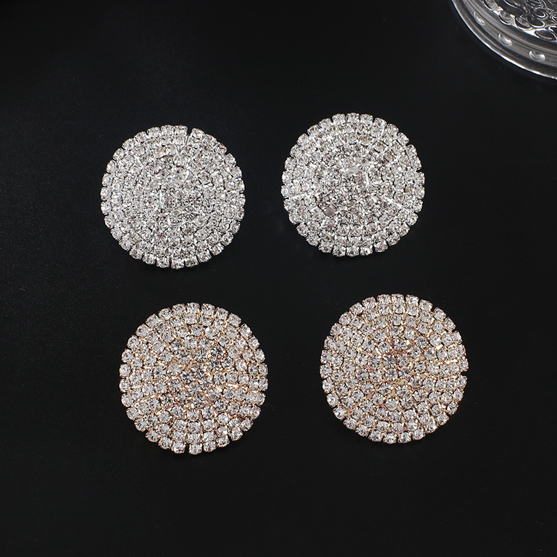 Japanese and Korean jewelry new claw chain full diamond multi-layer circle personality earrings earrings manufacturers wholesale E672