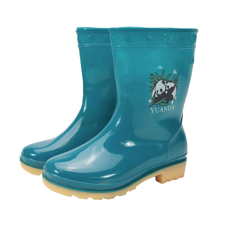 Factory Direct children's rain boots male and female students non-slip mid-calf rain boots fashion cartoon big children's water shoes foreign trade Wholesale