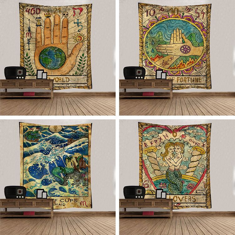 Factory direct foreign trade supply Net red explosive hanging cloth psychedelic tarot decorative Tapestry bedroom study background cloth