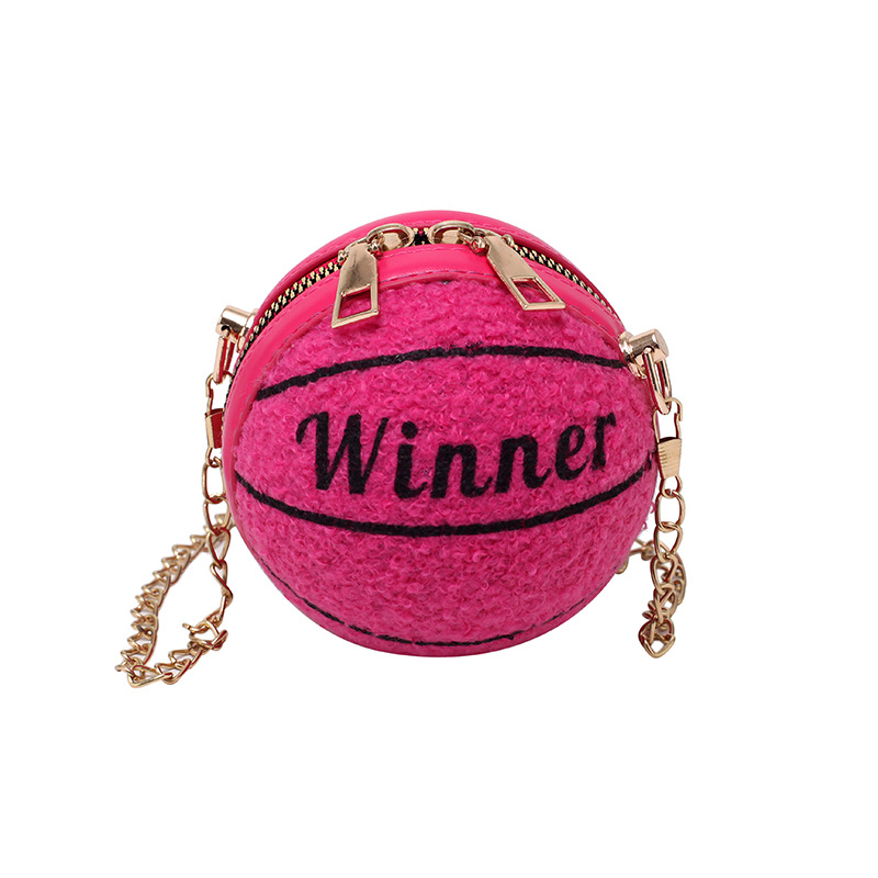 Mini Children's Women's Bag Basketball Bag Winter New Shoulder Crossbody Bag Personalized Basketball Women's Bag Factory Direct Hair