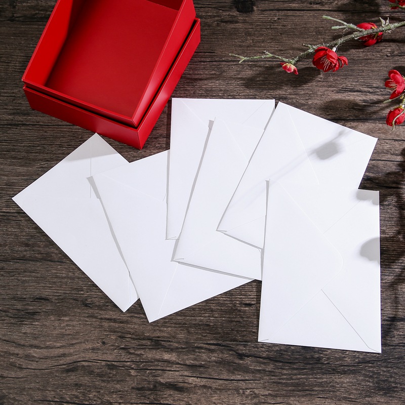 B6 solid color envelope white western greeting card card storage envelope with glue cross-border Amazon hot sale