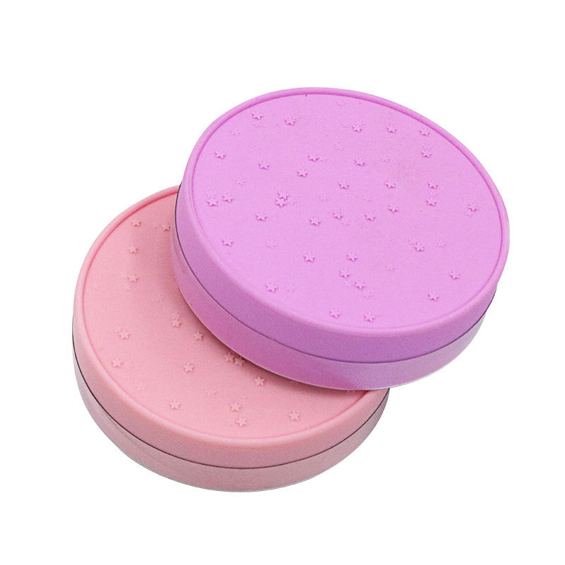Cross Border Silicone Cosmetic Brush Cleaning Box Round Sponge Cleaning Box Eye Shadow Brush Sponge Dry Cleaning Box Silicone Cleaning Box
