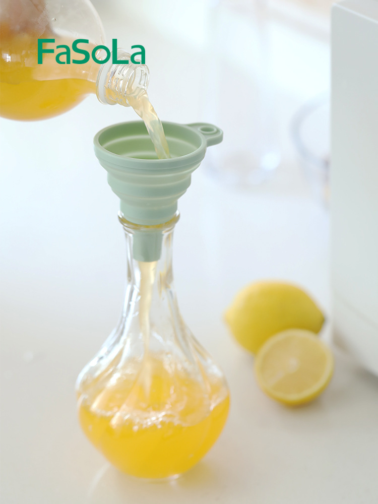 Fasola Creative Silicone Folding Funnel Retractable Household Kitchen Liquid Dispenser Mini Small Funnel