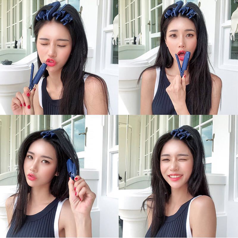 Korean Style Internet Celebrity New Lazy Hair Curler Wave Shaper Fluffy Hair Root Clip Air Bangs Hair Curler Headwear