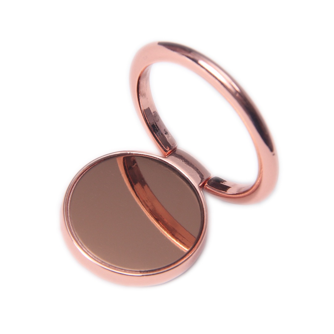 Mirror ring ultra-thin car mobile phone holder creative magnet magnetic metal round ring buckle can print LOGO