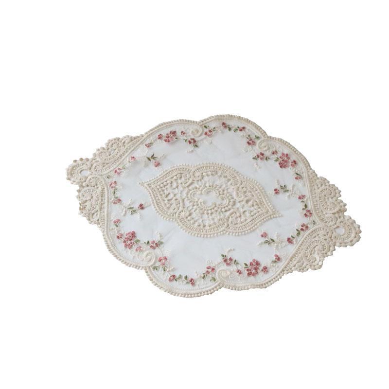 Vintage French Style Lace Tablecloth ins Romantic Girl Style Embroidered Lace Tablecloth Pastoral European Style Bedside Table Mat