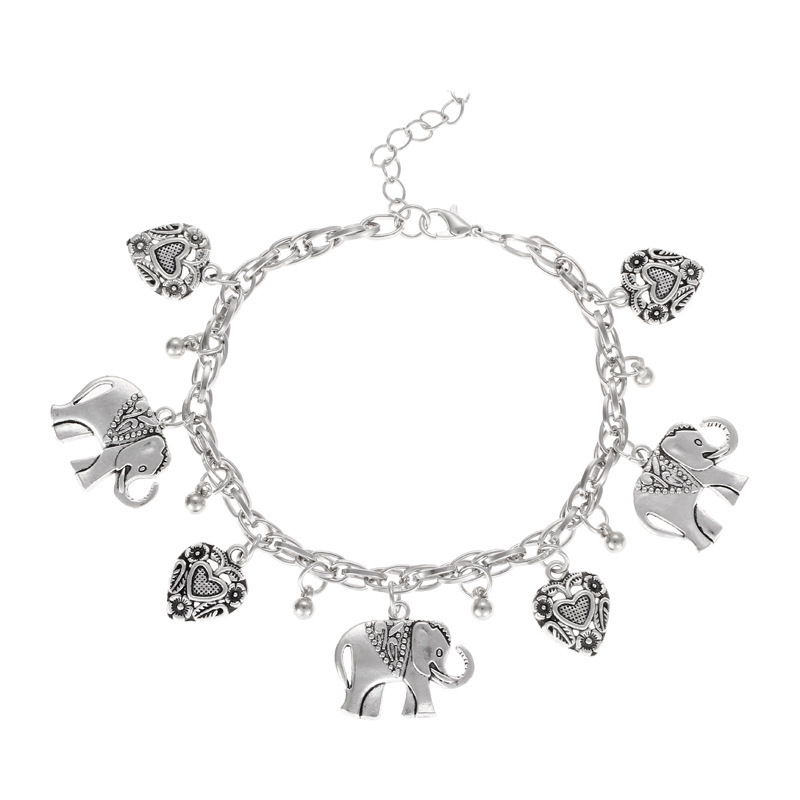 European and American New Foot Fashion Retro Carved Elephant Heart Starfish Anklet Love Shell Star Moon Anklet
