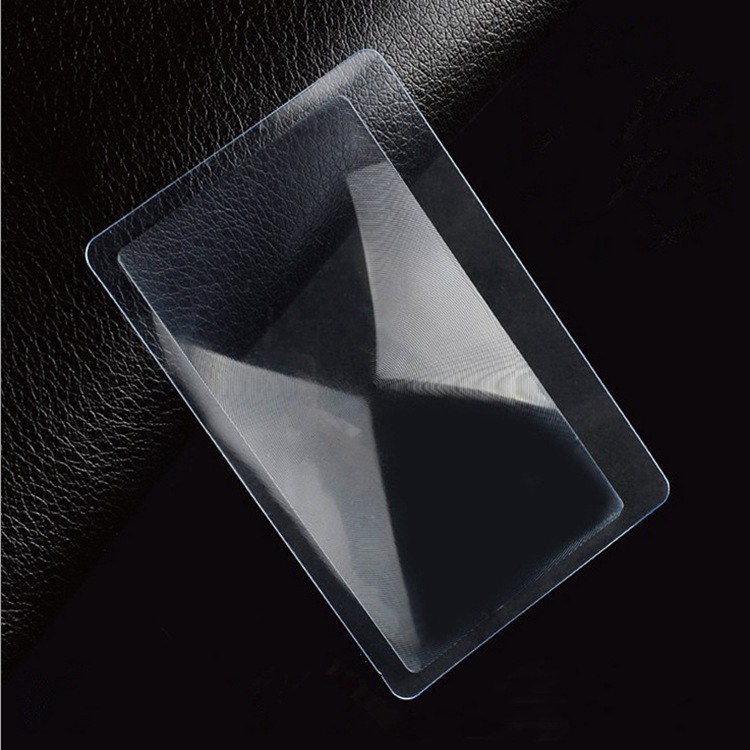 Factory Direct PVC magnifying glass bookmark magnifying glass ultra-thin business card card magnifying glass (85 mmx55mm)