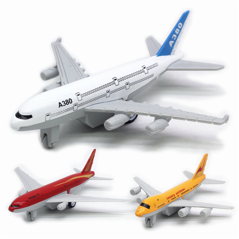 Four Alloy Huili Aircraft 13.7cm Boeing A 380 777 C919 Model Cross-border Hot Selling Stall