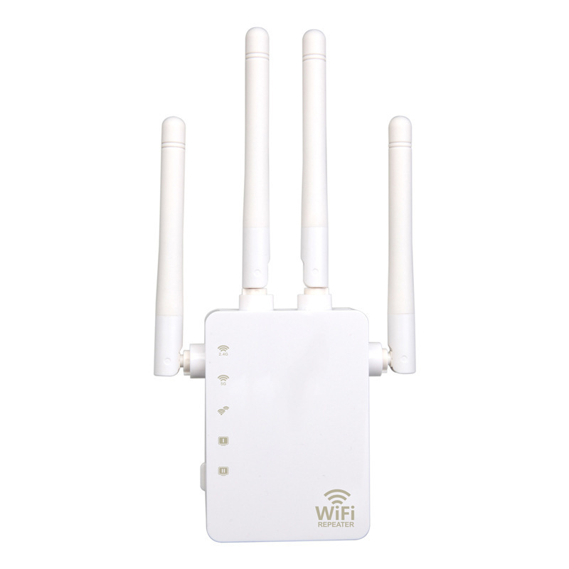 Hot sale 1200m wireless wifi signal repeater 5G dual band 4 antenna network amplifier Gigabit AP extension