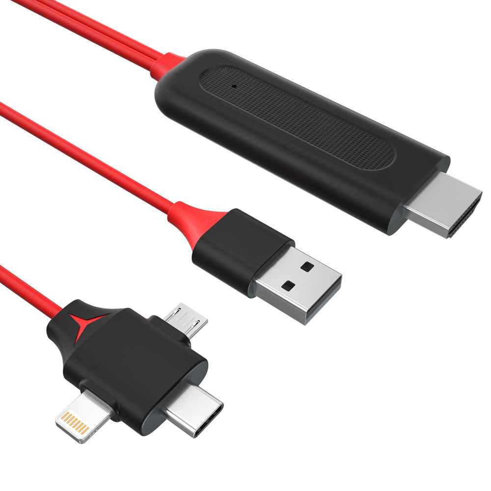 Hot sale L7-8 mobile phone lightning to hdmi three-in-one Universal HD cable Android type c same screen cable