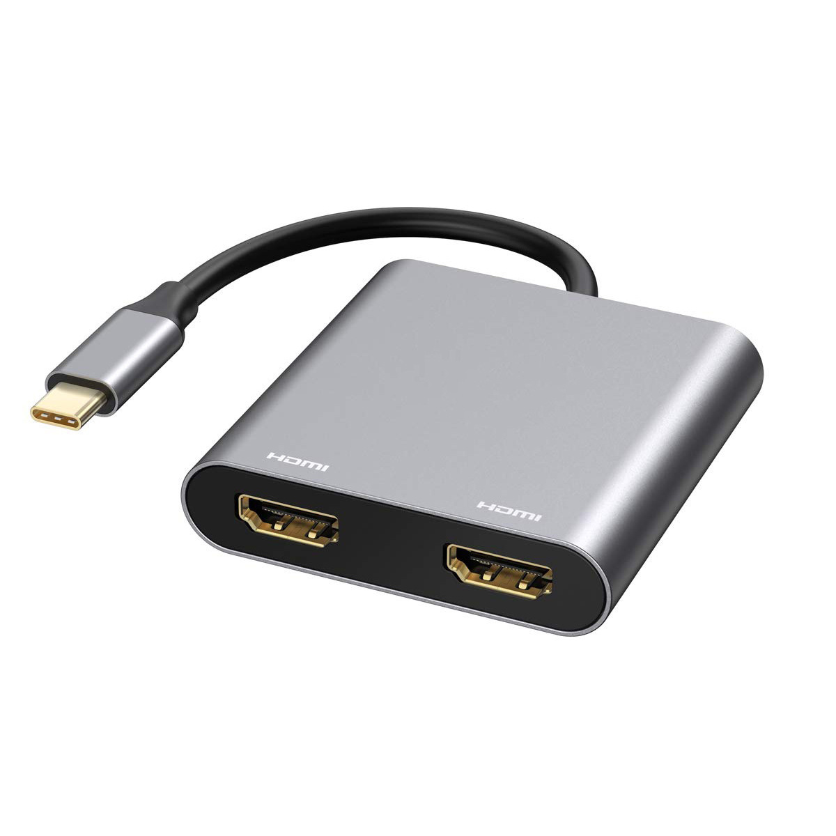 type-c to dual hdmi/usb3.0/pd four-in-one dual-screen usbc hub converter 4K HD