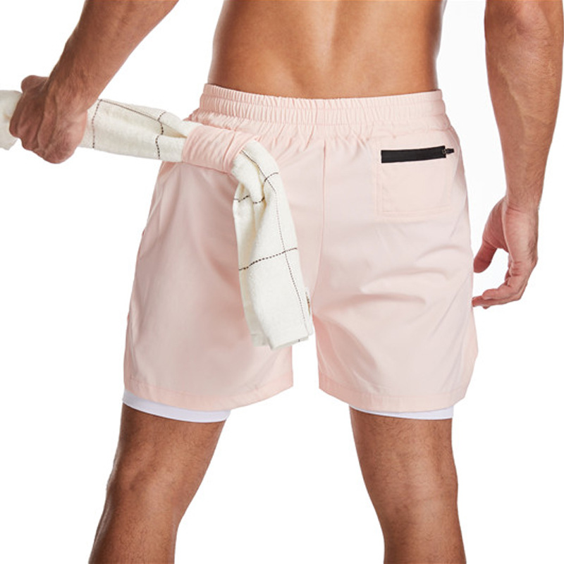 ADED summer new fashion woven double-layer shorts running fitness sports quick-drying breathable shorts men