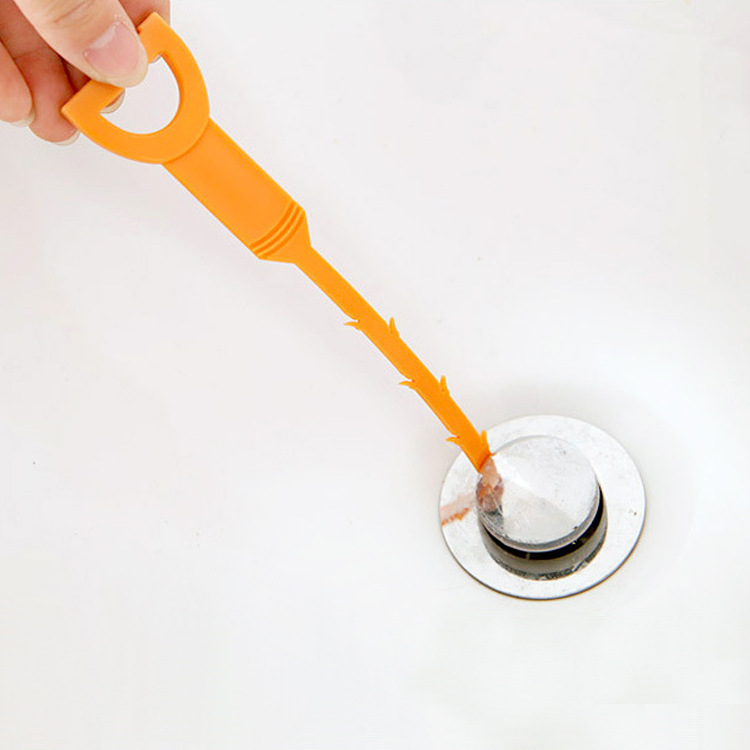 Smiley kitchen pipe dredge hook sewer toilet dredge household sink drainage anti-blocking cleaning hook