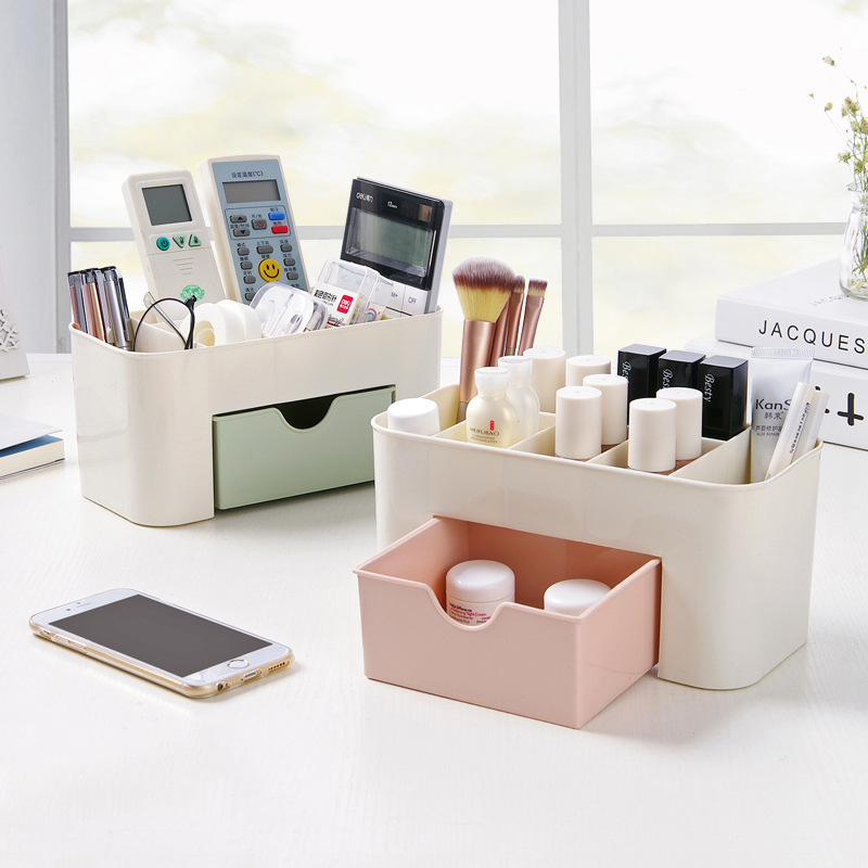 Drawer cosmetic storage box plastic desktop storage box household dressing table jewelry mini organizing box