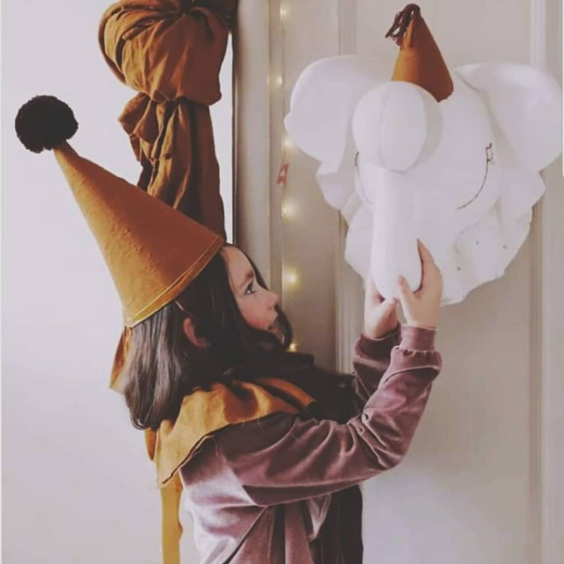 ins New Nordic Style Elephant Head Wall Decoration Home Wall Decoration Elephant Head Toy Children's Photography Props